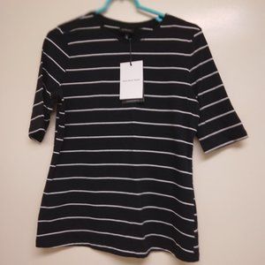 NWT Black and white striped shirt